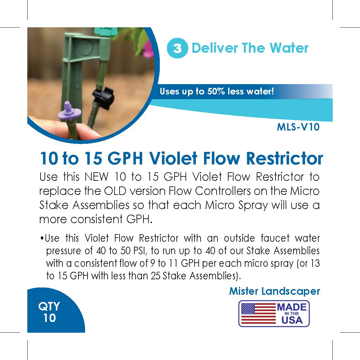 Picture of VIOLET FLOW RESTRICTOR-Qty 10